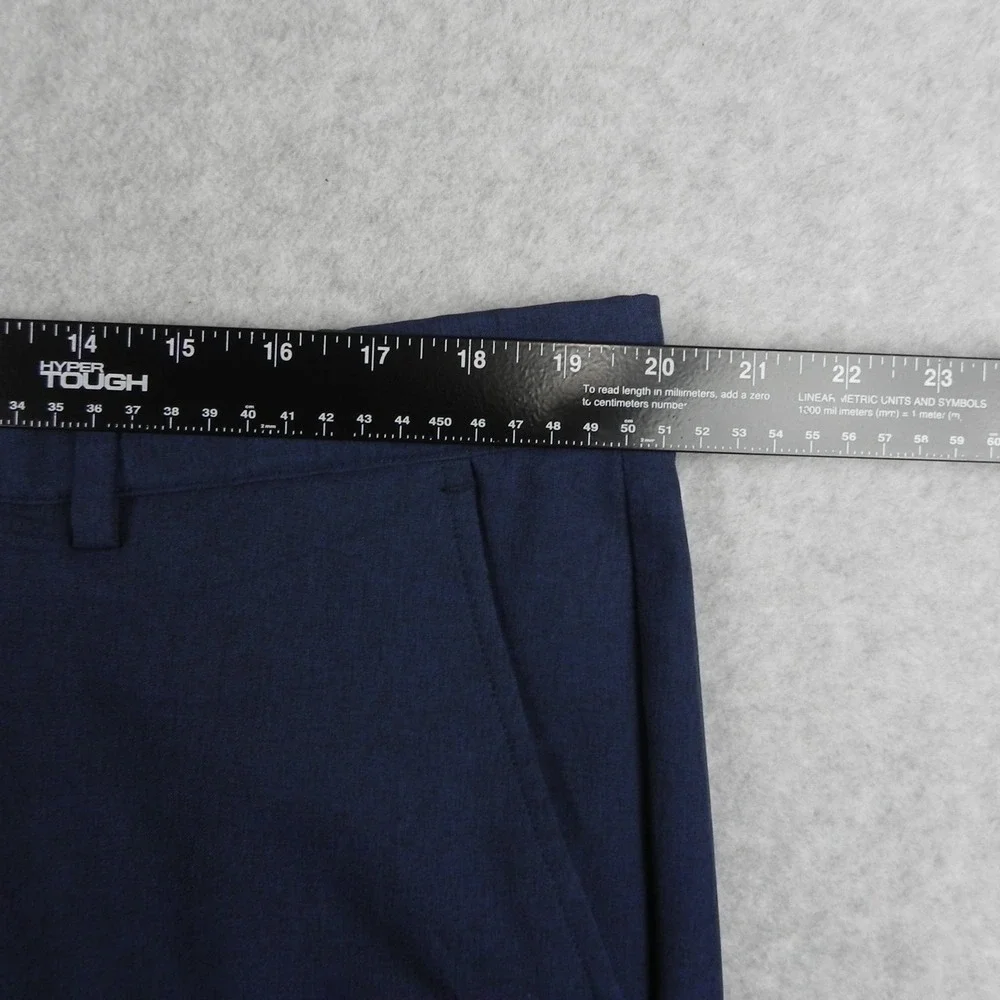 Greg Norman Pants Mens 40x32 Performance Golf Chino Slacks Flat Front Navy Blue